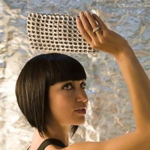 NWOT Escama Studio Chica Rosa Chain-Mail Clutch